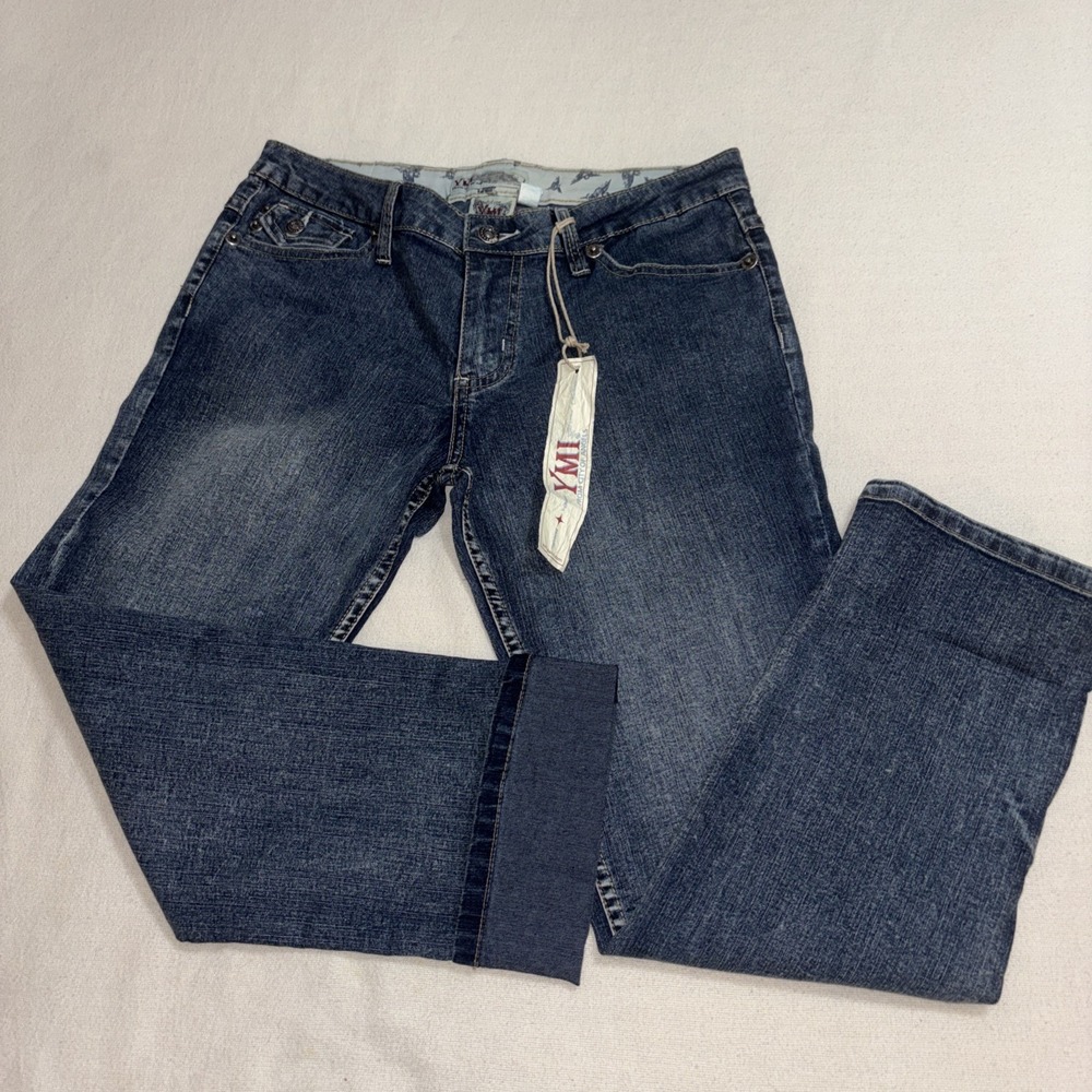 YMI From City Of Angels Denim Jean Capris Dark Wash Stretch Y2K Size 11 NWT‎
